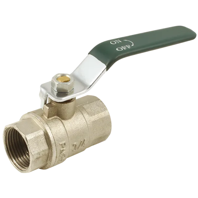 FT Pro BSP Brass Ball Valve Green Steel Long Handle