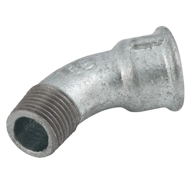 EE BSPT/P Male/Fem 45° Bend Galvanised