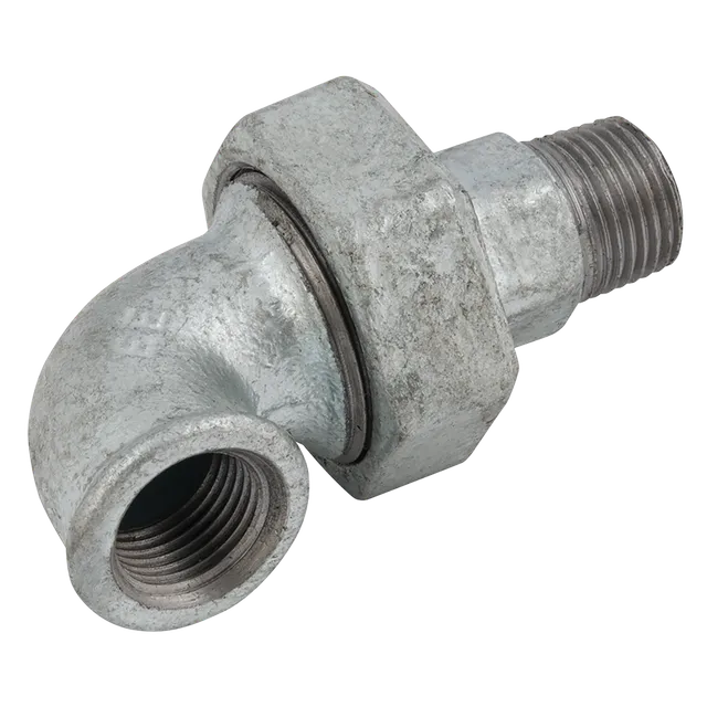 EE BSP MXF 90° Union Tapered Elbow Galvanised