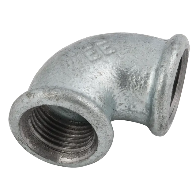 EE FXF BSPP 90° Elbow (Galvanised)