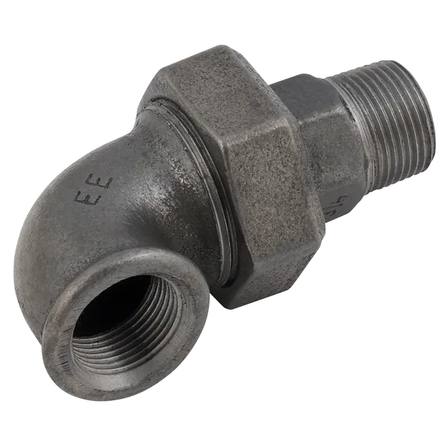 EE BSP MXF 90° Union Tapered Elbow Black