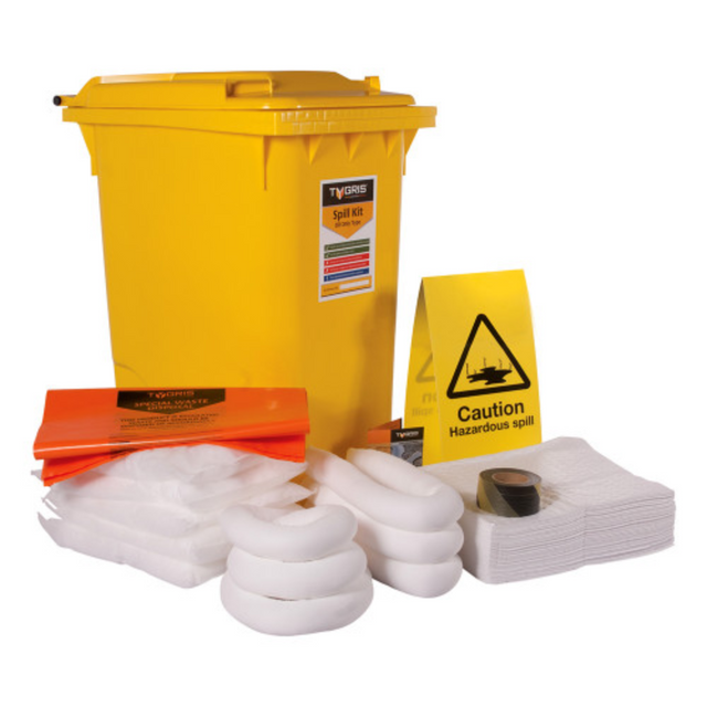 TYGRIS 2-Wheeled Oil Only Spill Kit 360 Litre