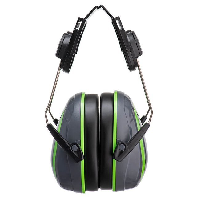 Portwest HV Extreme Ear Defenders Low Clip-On Grey/Green