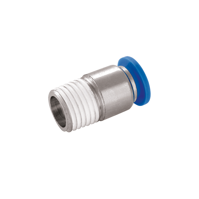 MALE ROUND STRAIGHT STUD 10MMX 1/4"