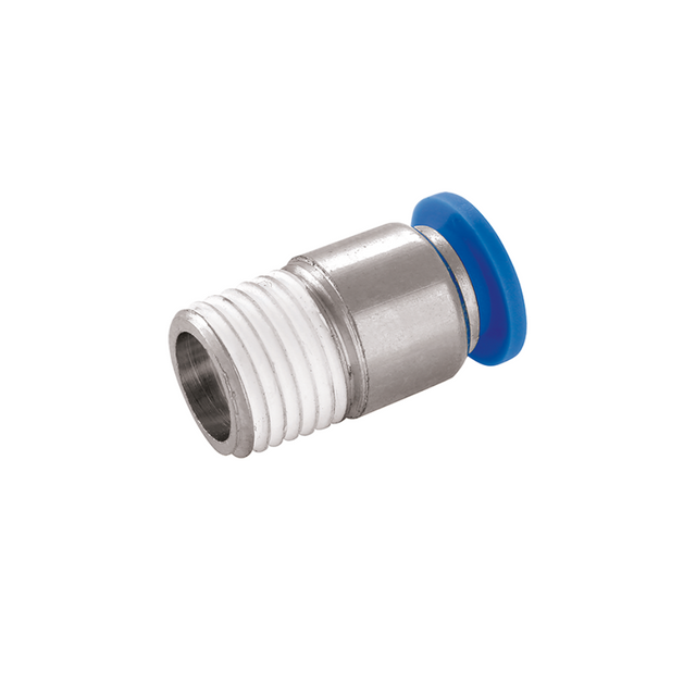 MALE ROUND STRAIGHT STUD 12MMX 1/4"