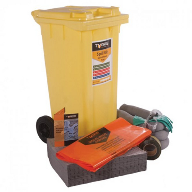TYGRIS 2-Wheeled Oil Only Spill Kit  90 Litre
