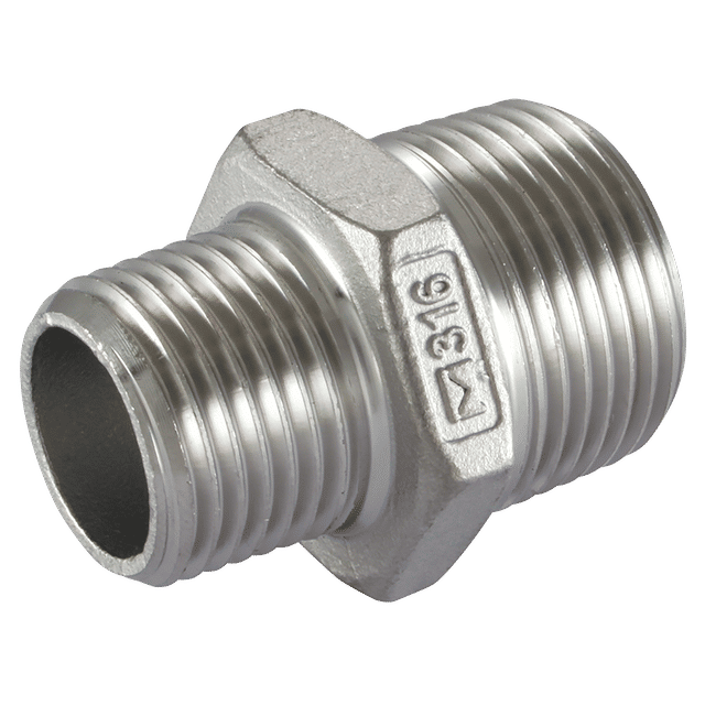 Stainless Steel Male Reducing Hex Nipple