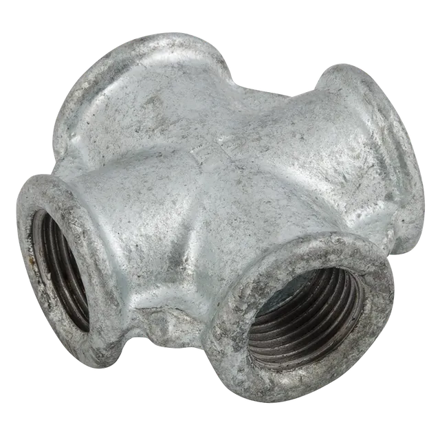EE BSP Female Equal Cross Galvanised 180