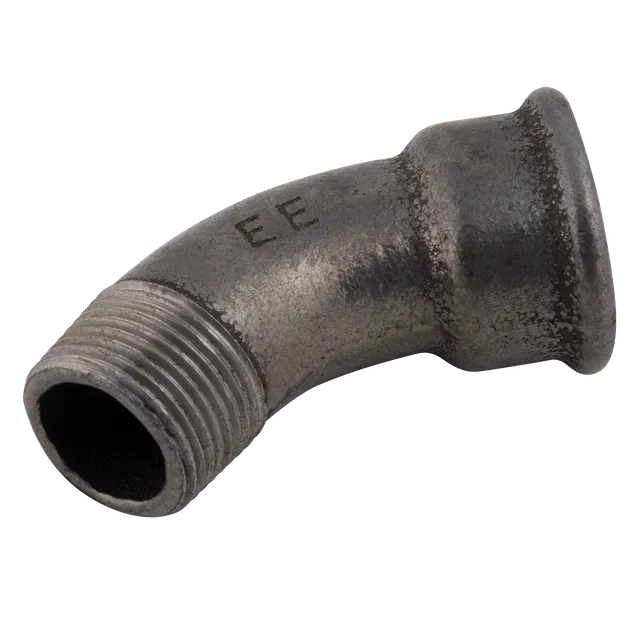 EE BSPT/P Male/Fem 45Â° Bend Black
