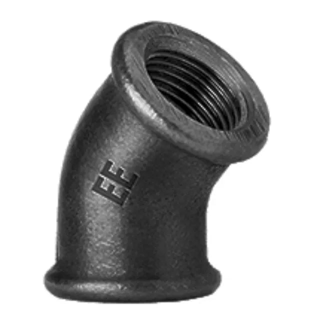 EE Black 45Â° Equal Elbow BSP Female
