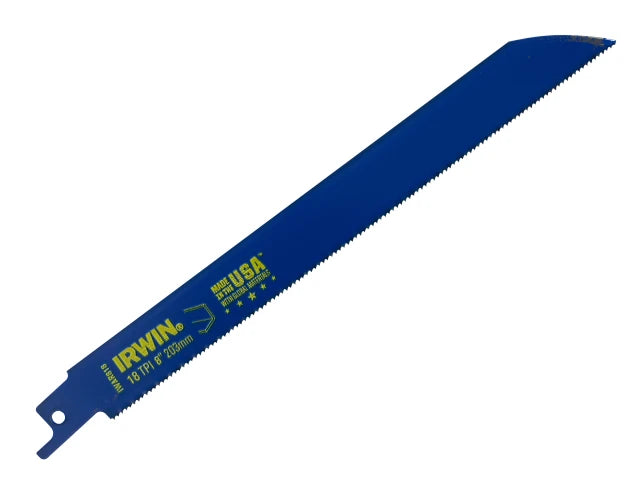 IRWIN 818R Sabre Saw Blade Metal Cutting 200mm 18 TPI (Pack 5)