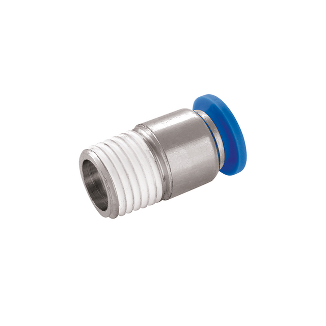 MALE ROUND STRAIGHT STUD 8MM X 1/2"