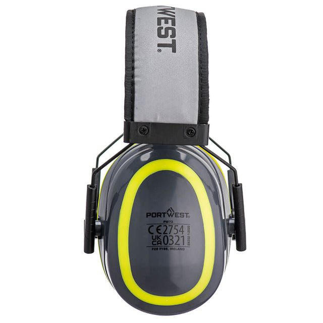 Portwest HV Extreme Ear Defenders Medium Grey/Yellow