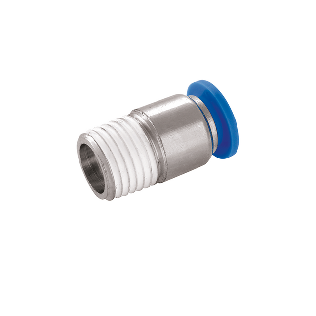 MALE ROUND STRAIGHT STUD 8MM X 1/4"