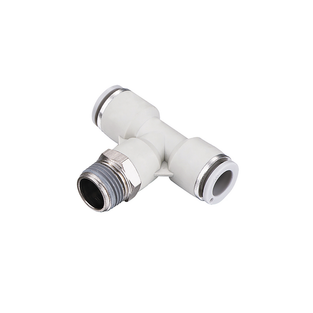 MALE STUD TEE 6MM X M5-WHITE