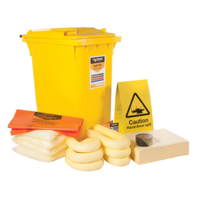 TYGRIS 2-Wheeled Chemical Spill Kit  210 Litre